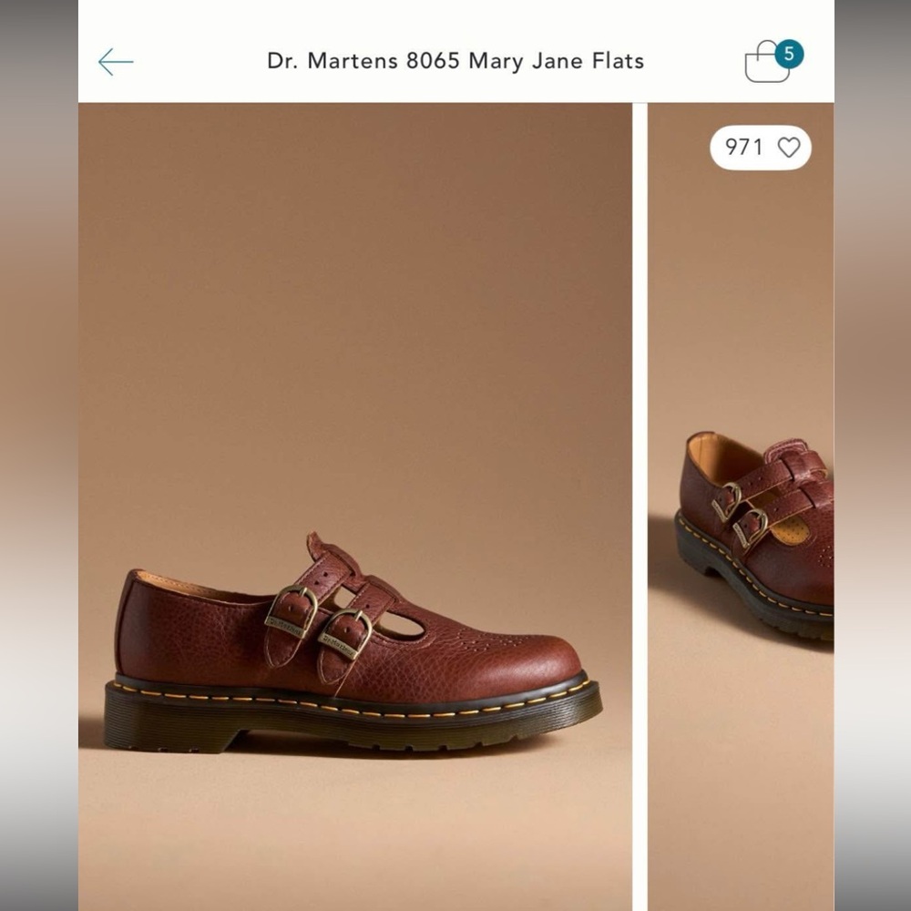Dr. Martens Brown Mary Jane Flats